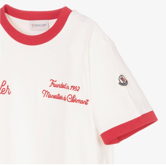 Moncler Cotton White T-shirt, Size XS - Picture 2 of 7